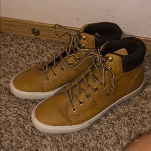 Trimberland looking booties/high top sneakers